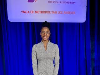 LA Kings Blake Bolden honored by YMCA of Metropolitan Los Angeles with 2023 Human Dignity Award at 52nd Annual Martin Luther King, Jr. Brotherhood Breakfast.