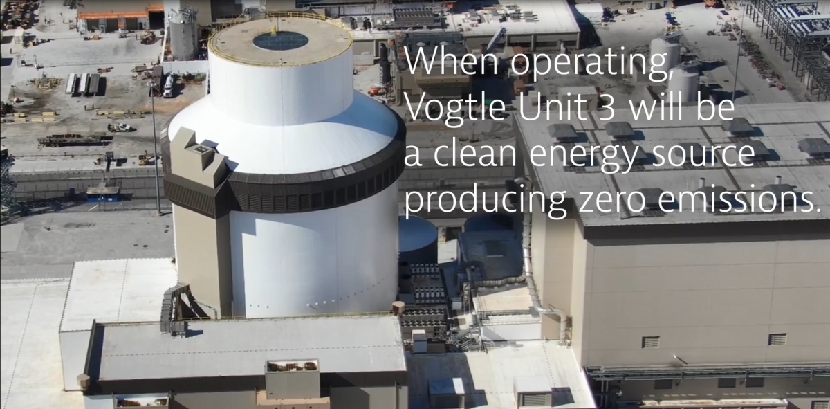 航空视图Vogtle3电站