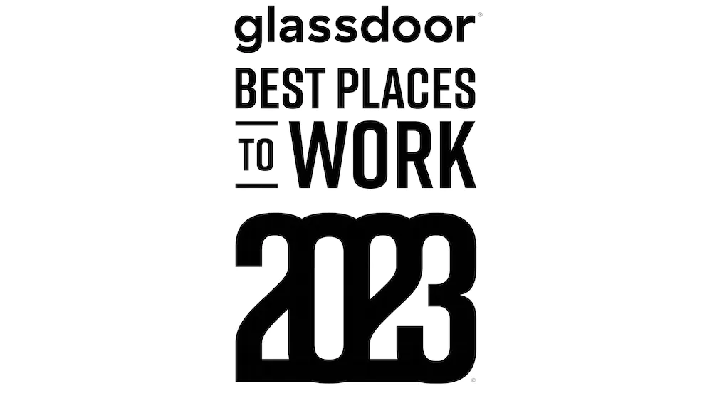 Glassdoor网站的标志的2023家最适合工作的地方工作