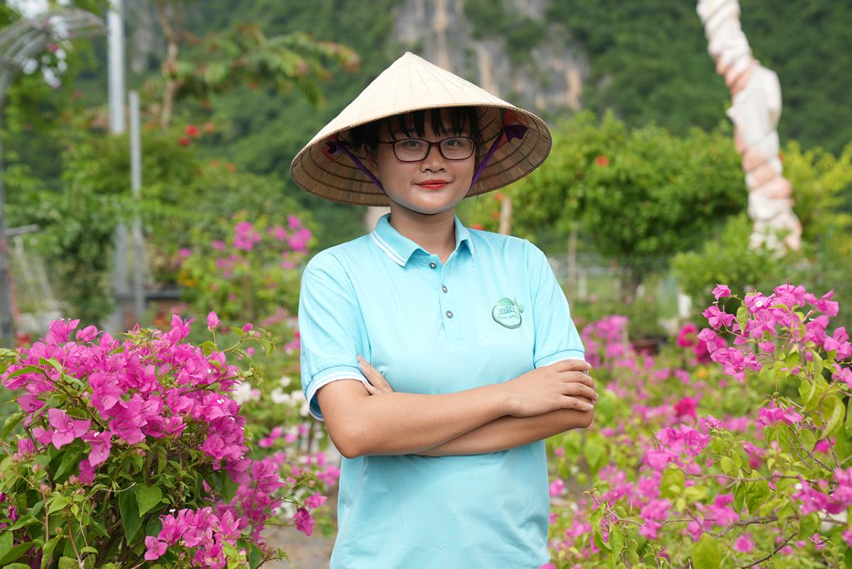 Thao in a garden.