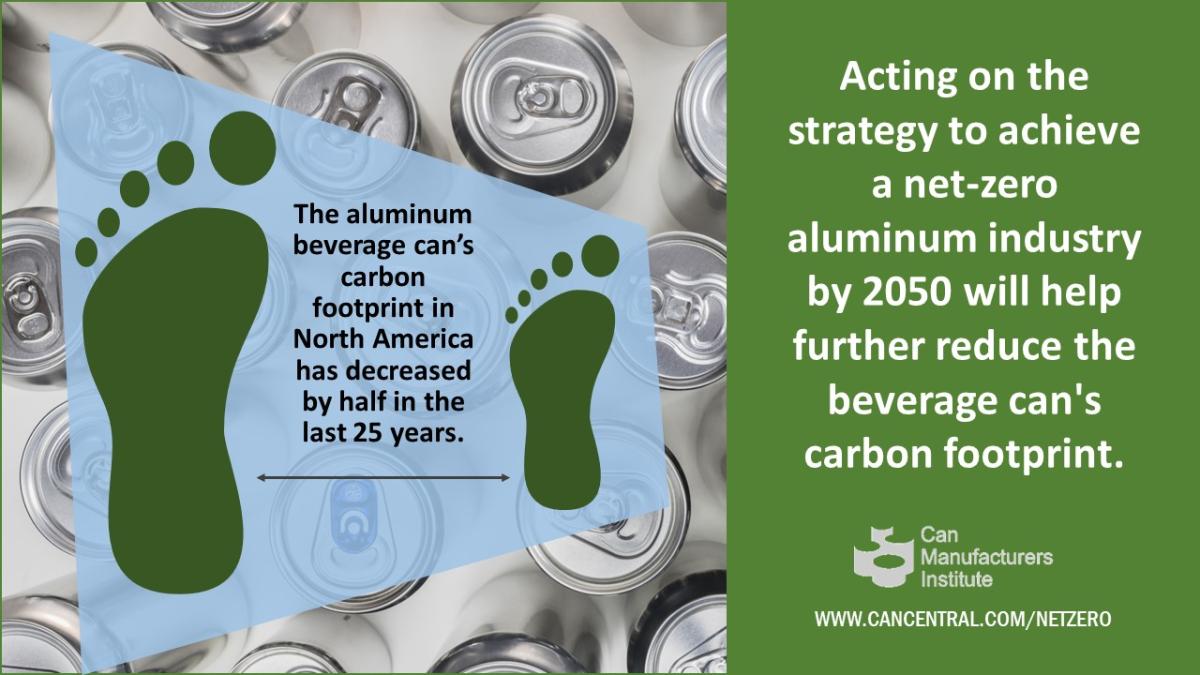 “铝饮料可以在北美的碳足迹已经下降了一半在过去的25年里”